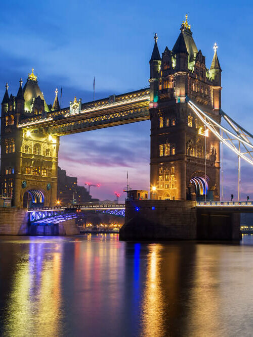 Famous Tower Bridge Evening London England 1 500x667