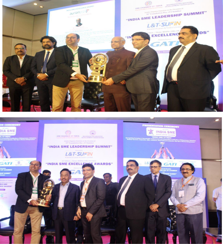 Aurionpro wins BEST ENTERPRISE OF THE YEAR AWARD IN IT SECTOR, for Aurobees
